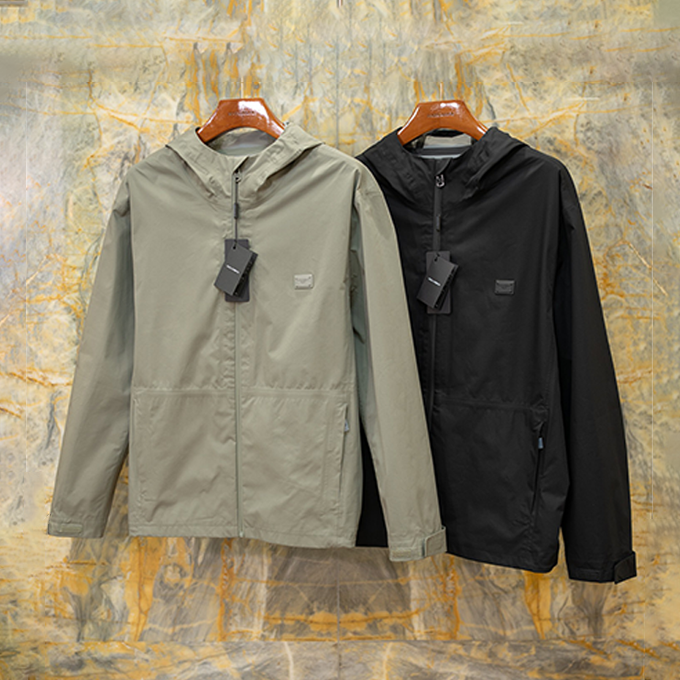 dolce & gabbana waterproof taped seam hooded hardshell jacket